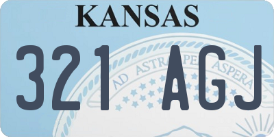 KS license plate 321AGJ