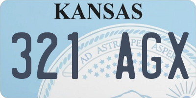 KS license plate 321AGX