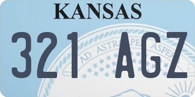 KS license plate 321AGZ