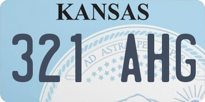 KS license plate 321AHG