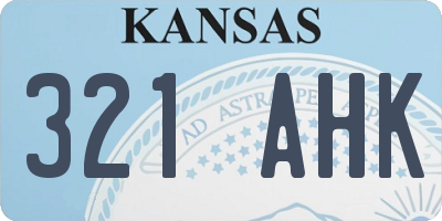 KS license plate 321AHK