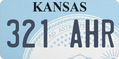 KS license plate 321AHR