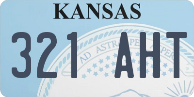 KS license plate 321AHT