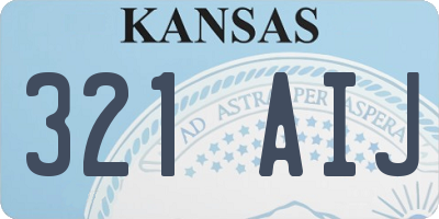 KS license plate 321AIJ