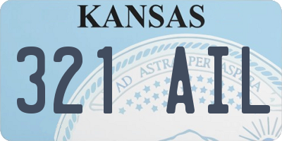 KS license plate 321AIL