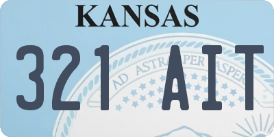 KS license plate 321AIT