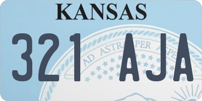 KS license plate 321AJA