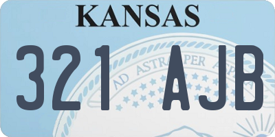 KS license plate 321AJB