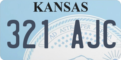 KS license plate 321AJC