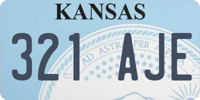 KS license plate 321AJE
