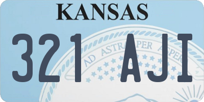 KS license plate 321AJI