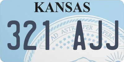 KS license plate 321AJJ