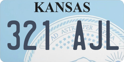 KS license plate 321AJL