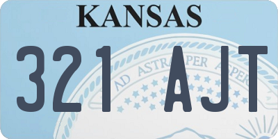 KS license plate 321AJT