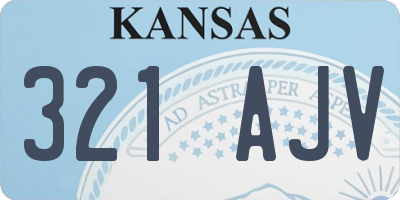 KS license plate 321AJV