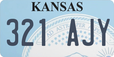 KS license plate 321AJY