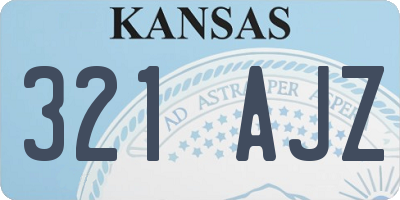 KS license plate 321AJZ