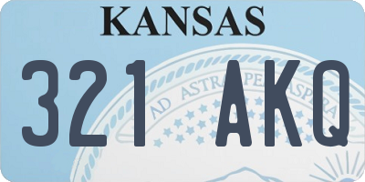 KS license plate 321AKQ