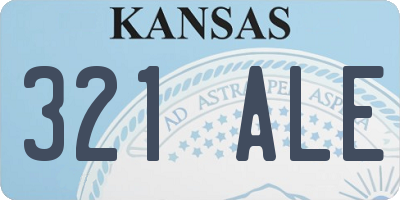 KS license plate 321ALE