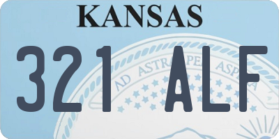 KS license plate 321ALF