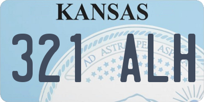 KS license plate 321ALH