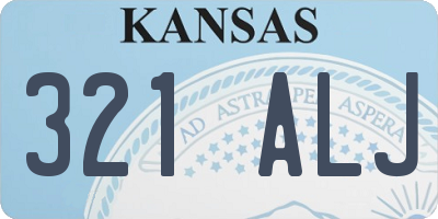 KS license plate 321ALJ