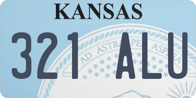 KS license plate 321ALU