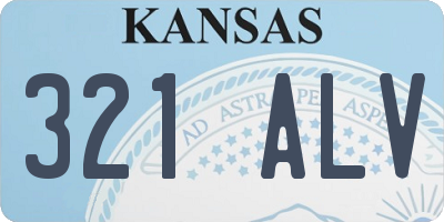KS license plate 321ALV
