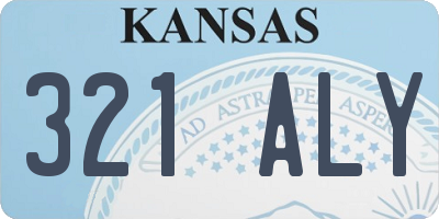 KS license plate 321ALY
