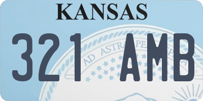 KS license plate 321AMB