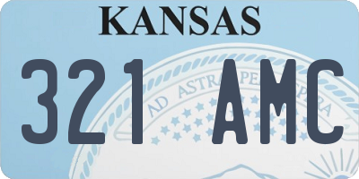 KS license plate 321AMC