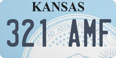 KS license plate 321AMF