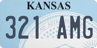 KS license plate 321AMG