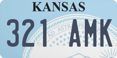 KS license plate 321AMK