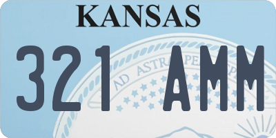 KS license plate 321AMM
