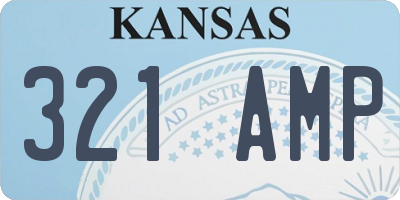 KS license plate 321AMP