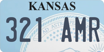 KS license plate 321AMR