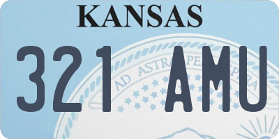KS license plate 321AMU