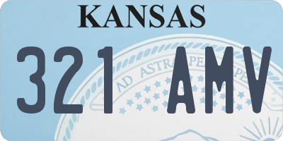 KS license plate 321AMV