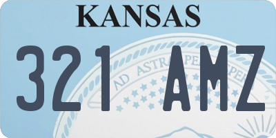 KS license plate 321AMZ