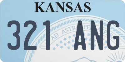 KS license plate 321ANG
