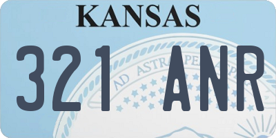 KS license plate 321ANR