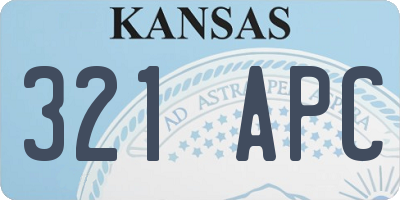 KS license plate 321APC