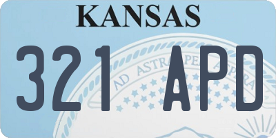 KS license plate 321APD