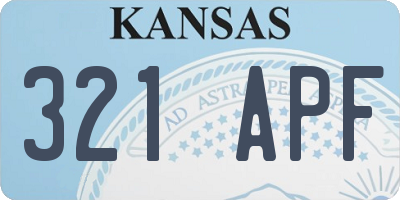 KS license plate 321APF
