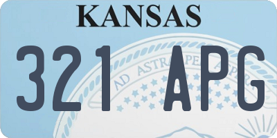 KS license plate 321APG