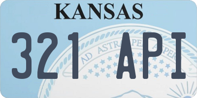 KS license plate 321API