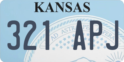 KS license plate 321APJ