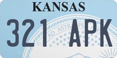 KS license plate 321APK