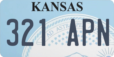 KS license plate 321APN